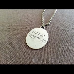 Choose Happiness Trendy Hipster Necklace Boho